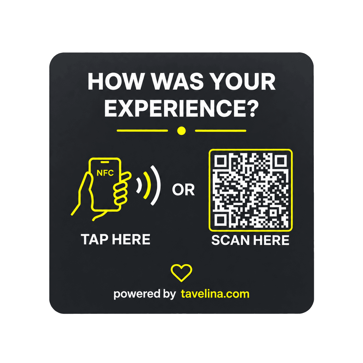 Tavelina Smart Tap with NFC tap and QR scan options
